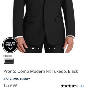 fellini uomo suit 2 piece set sb-2 tuxedo slim fit size 44R